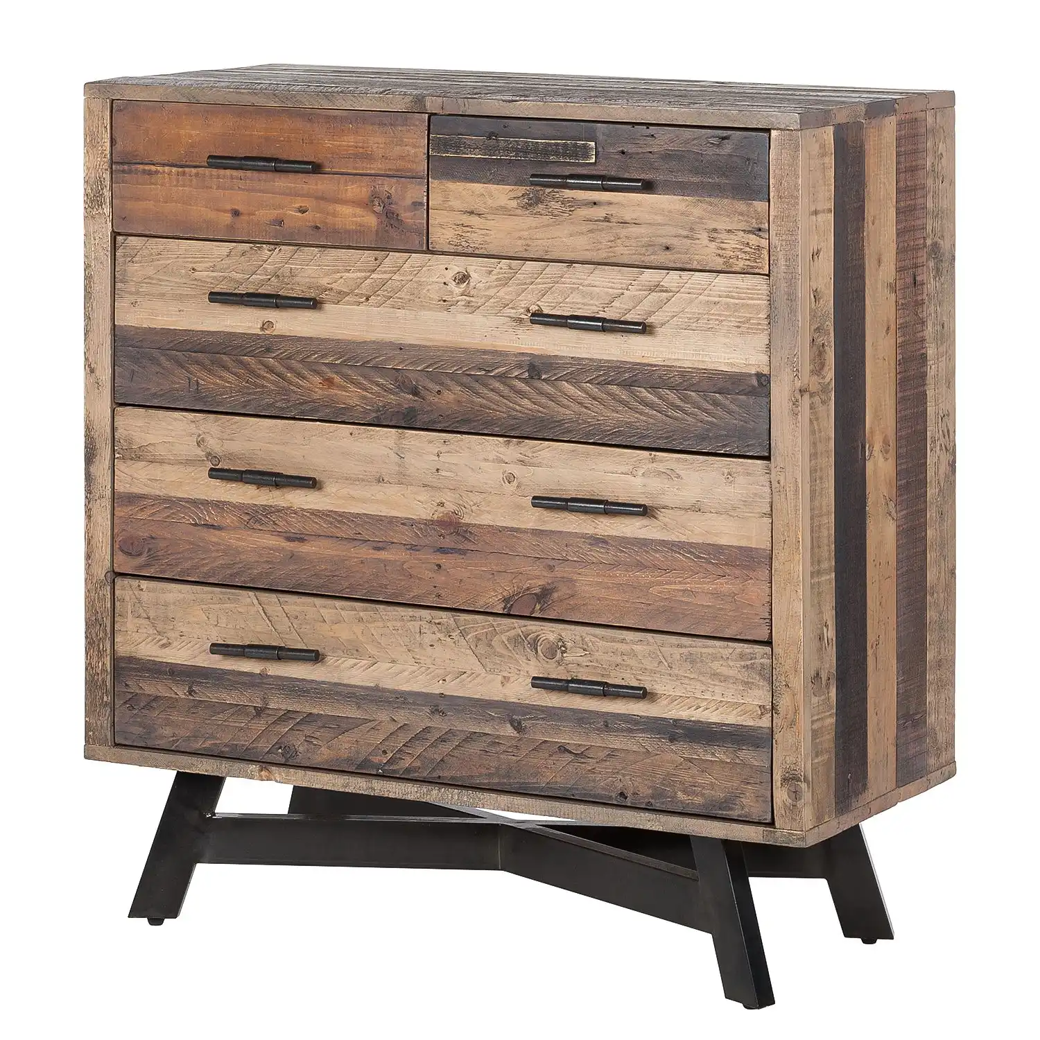 Reclaimed Wood Cabinet with 5 drawers - popular handicrafts